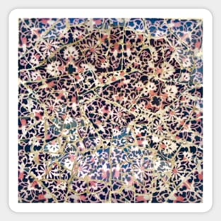 Mosaic Dark Blue and Pink Sticker